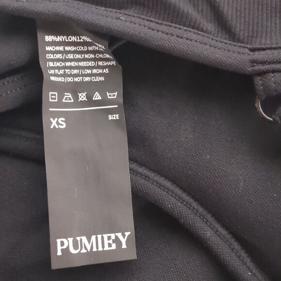 PUMIEY Women's Double Straps Unitard Rompers Seamless Workout One Piece XS NWT - Picture 6 of 8